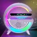 3-in-1 Multi-Function LED Night Lamp with Bluetooth Speaker, Wireless Charging, for Bedroom for Music, Party and Mood Lighting.