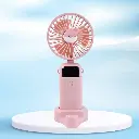Mini USB Charging Fan with Percentage Display, 5 Speed Modes, and Mobile Stand