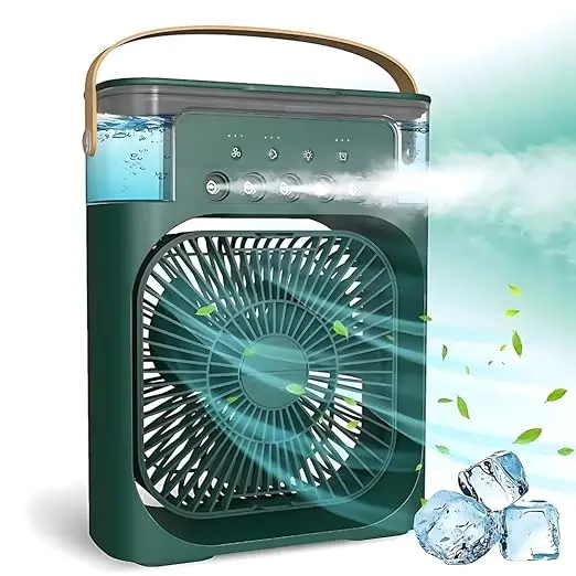 Personal Air Cooler, Portable Air Conditioner Fan with 7 Colors LED Light (Multi-color)