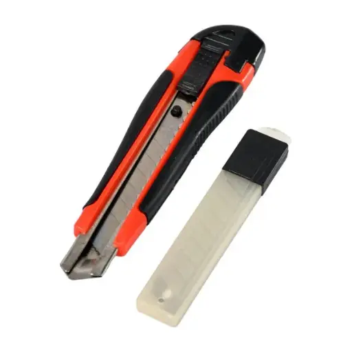 Heavy Duty 18mm Cutter Knife Set with Extra Blades for Office & Home