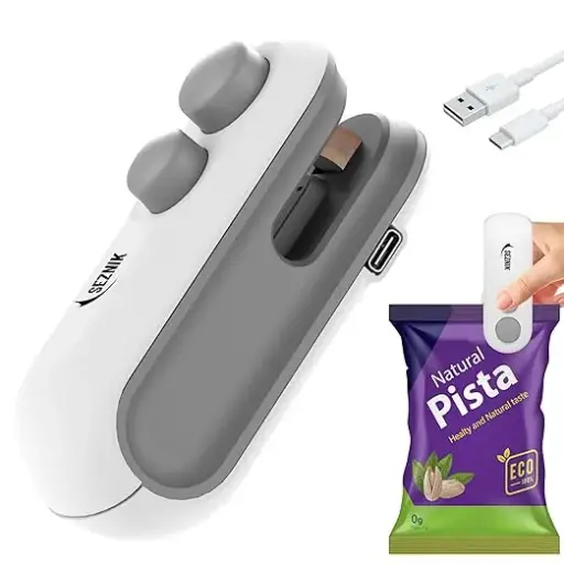 Mini Bag Sealer, 2 in 1 Seal & Cutter Heat Sealers, Handheld Packet Sealer for Food, Snacks, Chips, Fresh Storage, Plastic Bags Sealing Machine