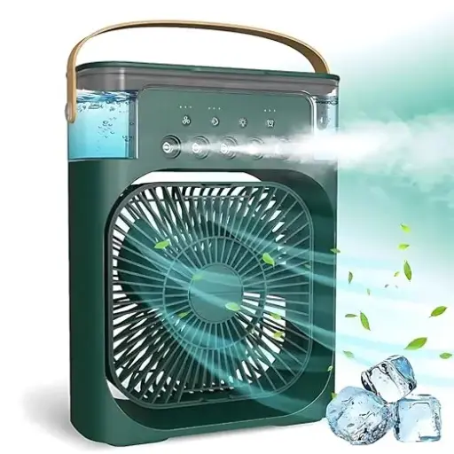 Personal Air Cooler, Portable Air Conditioner Fan with 7 Colors LED Light (Multi-color)